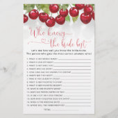 花嫁を知っている最高のブライダルシャワーゲーム (正面)