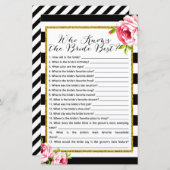 花嫁を知っている最高の人 – ブライダルシャワーゲーム (正面/裏面)