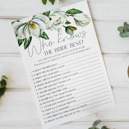 花嫁を知っている白いマグノリアフローラゲーム チラシ