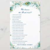 花嫁を知っている編集可能な最高のブライダルシャワーゲーム (正面)