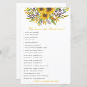 花嫁を知っている編集可能な最高のブライダルシャワーゲーム (正面/裏面)