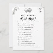 花嫁を知るゴシック人の最高のブライダルゲーム 招待状 (正面)