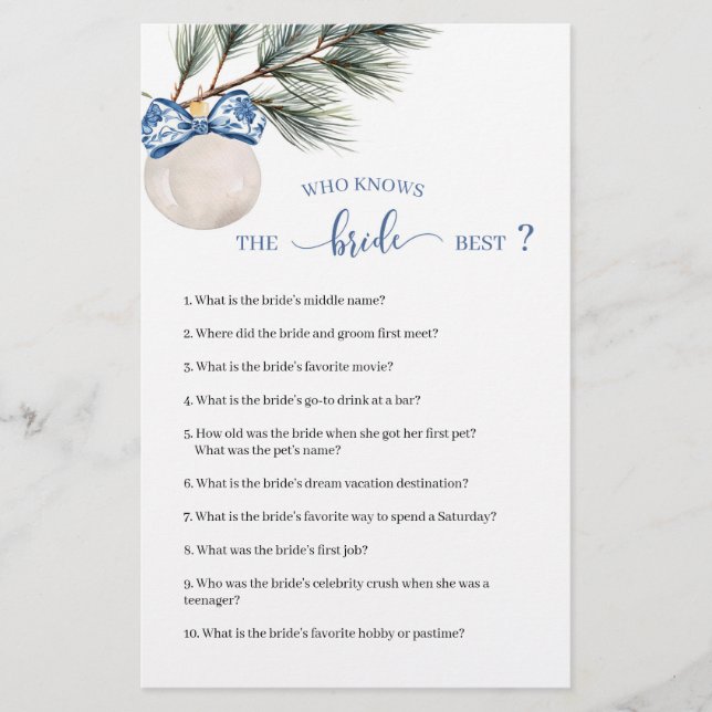 花嫁を知る冬のチャイノワジェリー最高のボウ (正面)