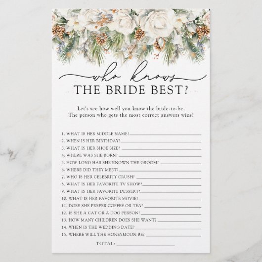 花嫁を知る冬のフローラがシャワーゲ最高のームを知る (正面)