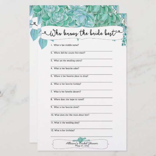 花嫁を知る最高の者は、3961と言った (正面/裏面)