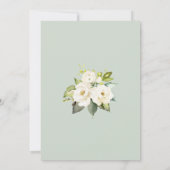 花嫁を知る白いバラの最高の葉 招待状 (裏面)