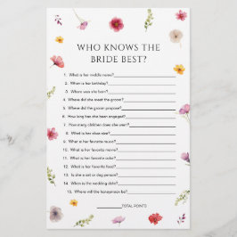 花嫁を知る野最高の花ブライダルシャワー