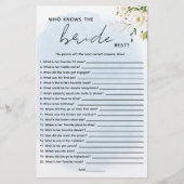 花嫁を知る青い水彩白いバラ (正面)