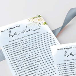 花嫁を知る青い水彩白いバラ