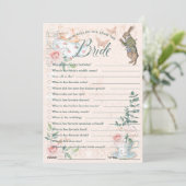 花嫁を知る ブライダルシャワーゲーム 招待状 (スタンド正面)