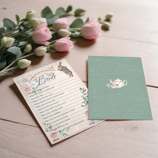 花嫁を知る ブライダルシャワーゲーム 招待状