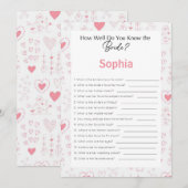 花嫁を知ろう! ブライダルシャワーゲーム 招待状 (正面/裏面)