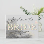 花嫁を祝福しよう！ フラワーブライダルシャワー招待状 招待状 (スタンド正面)