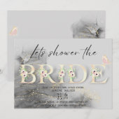 花嫁を祝福しよう！ フラワーブライダルシャワー招待状 招待状 (正面/裏面)