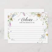 花嫁アドバイスのワイルドフラワー エンクロージャーカード (正面/裏面)