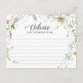 花嫁アドバイスのワイルドフラワー エンクロージャーカード (正面)