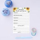 花嫁アドバイスカード用ひまわり チラシ (シングル)