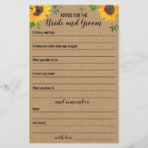 花嫁アドバイスカード用ひまわり