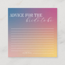 花嫁アドバイス用パープルグラデーションブライダルシャワー エンクロージャーカード