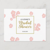 花嫁アドバイス |ピンクと金ゴールドのグリッター アドバイスカード (裏面)