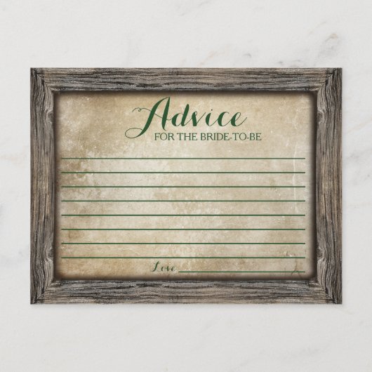 花嫁アドバイス |書道素朴カード アドバイスカード (正面)