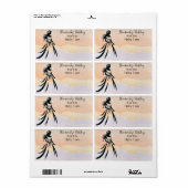 花嫁アートカラフル水彩ラベル名タグ ラベル (フルシート)