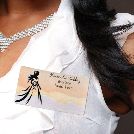 花嫁アートカラフル水彩ラベル名タグ ラベル