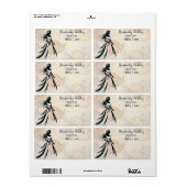 花嫁アート抽象芸術背景ラベル名タグ ラベル (フルシート)