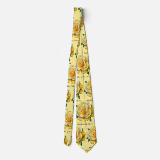 花嫁イエローローズネックタイの父 ネクタイ (裏面)