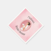 花嫁インアヴェール持ち花ブライダルシャワー スタンダードカクテルナプキン (角)