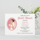 花嫁インアヴェール持ち花ブライダルシャワー 招待状 (スタンド正面)