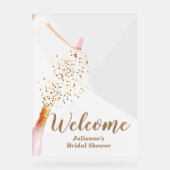 花嫁インガウンブライダルシャワーへようこそ アクリルサイン (正面)