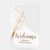 花嫁インガウンブライダルシャワーへようこそ アクリルサイン (傾斜)