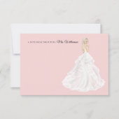 花嫁インガウンブライダルシャワーサンキューカード サンキューカード (正面)