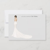 花嫁インガウンブライダルシャワーサンキューカード サンキューカード (正面)