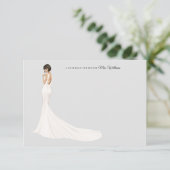 花嫁インガウンブライダルシャワーサンキューカード サンキューカード (スタンド正面)