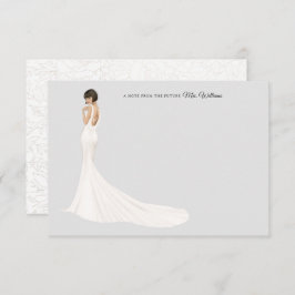 花嫁インガウンブライダルシャワーサンキューカード サンキューカード