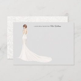 花嫁インガウンブライダルシャワーサンキューカード サンキューカード