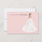 花嫁インガウンブライダルシャワーサンキューカード サンキューカード (正面)