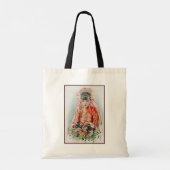 花嫁イン中国のレッド上海Yuefenpai トートバッグ (裏面)