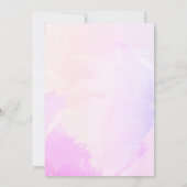 花嫁イン開花ウォーター色バラブライダルシャワー 招待状 (裏面)