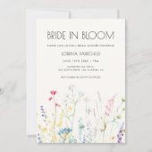 花嫁イン開花エレガントワイルドフラワーブライダルシャワー 招待状 (正面)