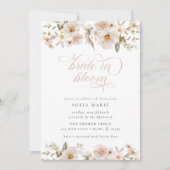 花嫁イン開花ソフト春エレガントブライダルパーティ 招待状 (正面)