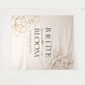 花嫁イン開花タンブラウンブライダルシャワー タペストリー (正面(横))