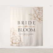 花嫁イン開花タンブラウンブライダルシャワー タペストリー (正面)