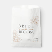 花嫁イン開花タンブラウンブライダルシャワー フェイバーバッグ (正面)