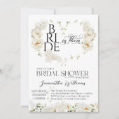 花嫁イン開花フローラハートブライダルシャワー 招待状 (正面)
