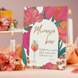 花嫁イン開花フローラブライダルシャワーミモザバー 台座サイン