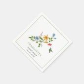 花嫁イン開花フローラブライダルシャワー スタンダードカクテルナプキン (角)