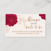 花嫁イン開花ブライダルシャワー共有Aレシピ エンクロージャーカード (正面)